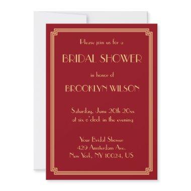Great Gatsby Art Deco Red