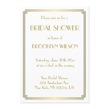 Great Gatsby Art Deco White  Invites