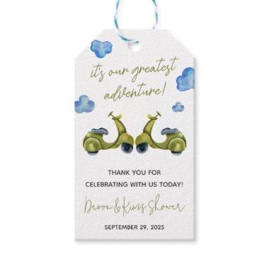 Greatest Adventure, Scooter, Couples Bridal Shower Gift Tags