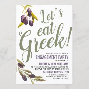 Greek Food Tasting | EngagementParty Invitations