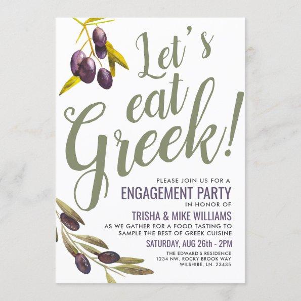 Greek Food Tasting | EngagementParty Invitations