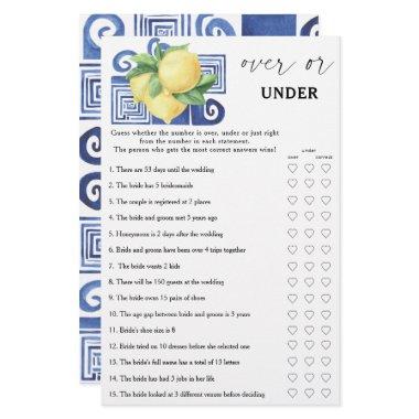 Greek Lemons - Over or under  game