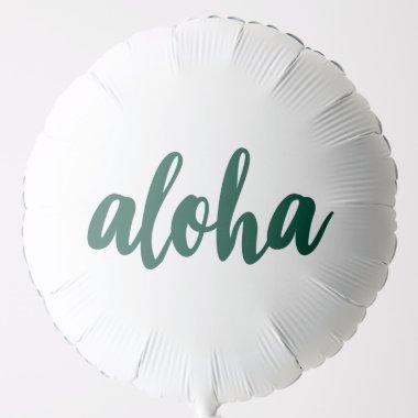 Green Aloha Balloon