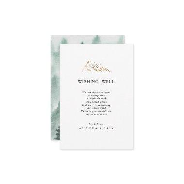 Green and Gold Mountain Wedding Wishing Well