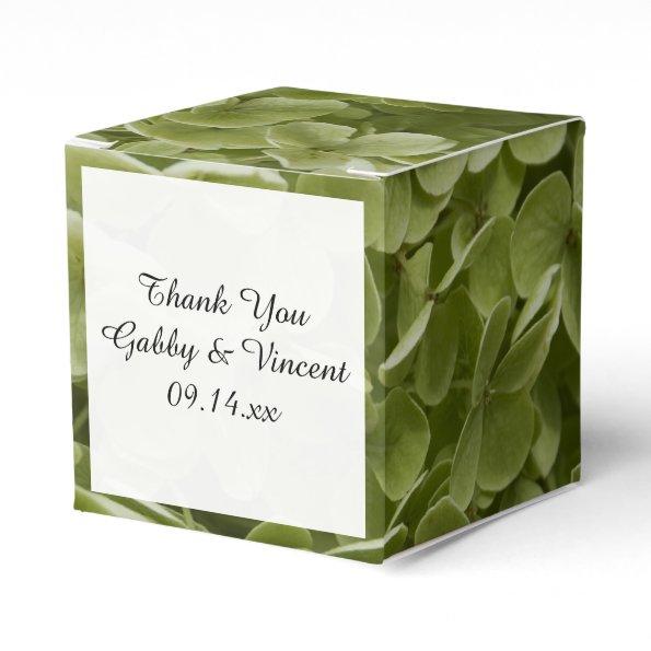 Green Annabelle Hydrangea Floral Wedding Favor Boxes