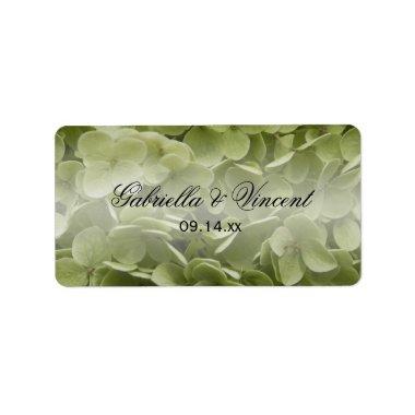 Green Annabelle Hydrangea Flower Wedding Label