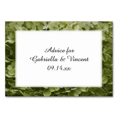 Green Annabelle Hydrangea Wedding Advice Cards