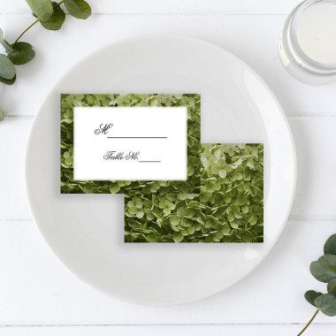 Green Annabelle Hydrangea Wedding Place Invitations