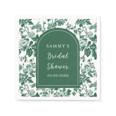 Green Antique Chinoiserie  Napkins