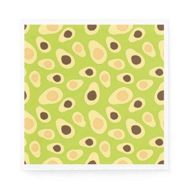 green avocado pattern napkins