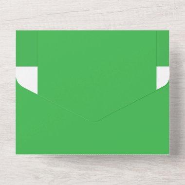 Green Background and White Border for a Modern Aes All In One