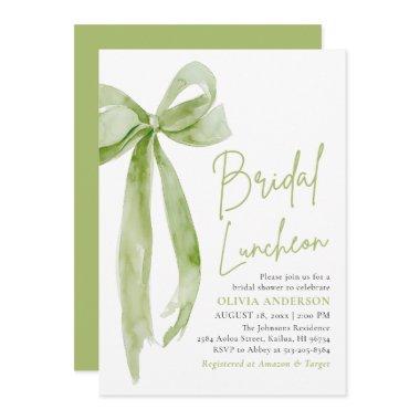 Green Bow She's Tying the Knot Bridal Luncheon