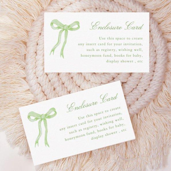 Green Bow Tying The Knot  Custom Enclosure