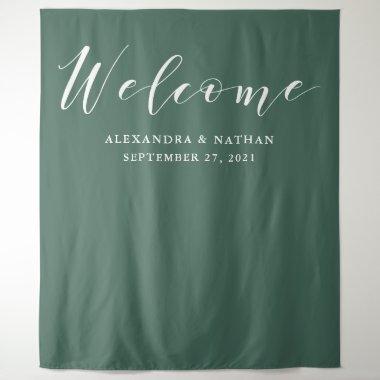 Green Calligraphy Backdrop | Photo Booth Prop