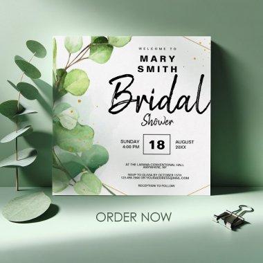Green classic wedding save the date bridal shower