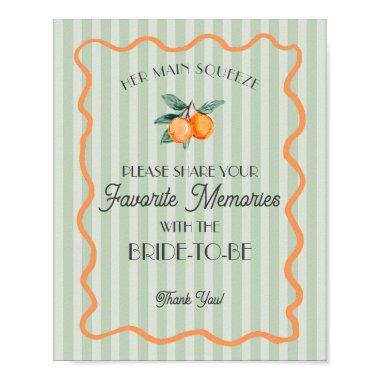 Green Cutie Main Squeeze Favorite Memories Bride Poster