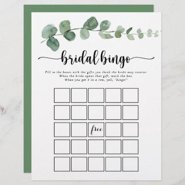 Green Delight Eucalyptus Bridal Bingo Game
