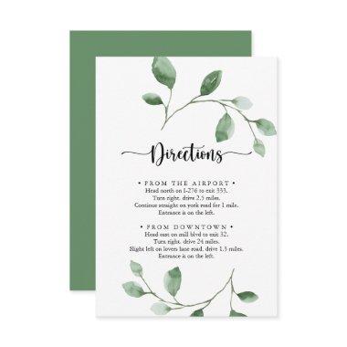 Green Delight Eucalyptus Wedding Directions  Enclosure Invitations