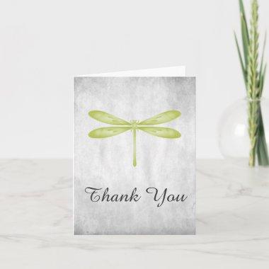 Green Dragonfly Thank You Invitations