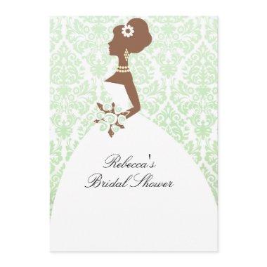 Green Elegant Bride | Bridal Shower Invitations