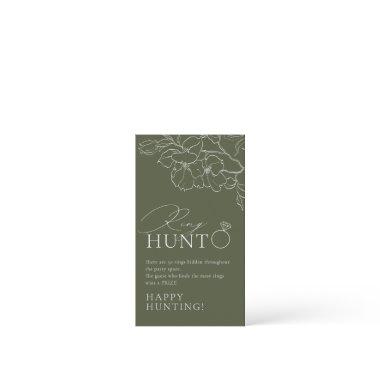 Green elegant floral ring hunt  game enclosure