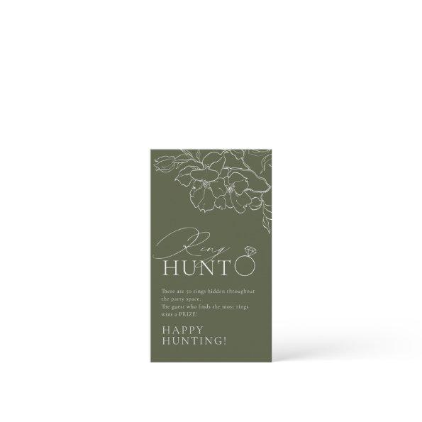 Green elegant floral ring hunt  game enclosure