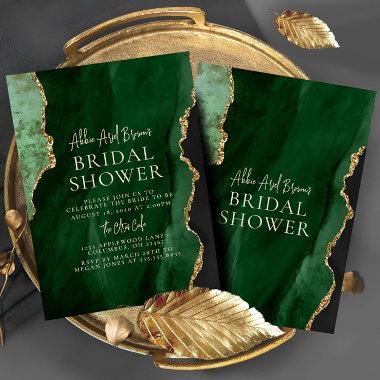 Green Emerald Bridal Shower Invitations