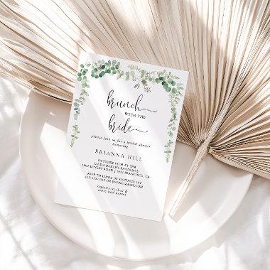 Green Eucalyptus Brunch with the Bride Shower Invitations