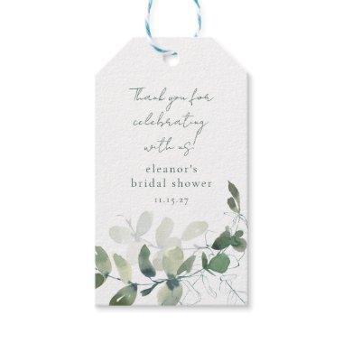 Green Eucalyptus Custom Bridal Shower Thank You Gift Tags