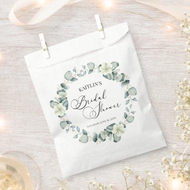 Green Eucalyptus Leaves Botanical  Favor Bag