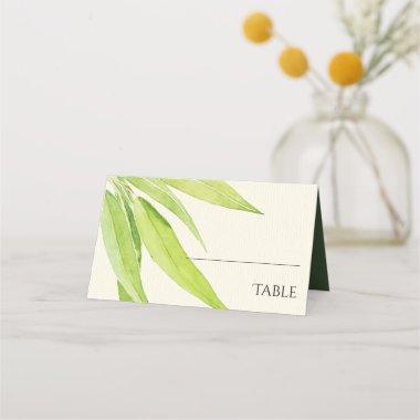 GREEN EUCALYPTUS LEAVES WATERCOLOR FOLIAGE LEAF PLACE Invitations