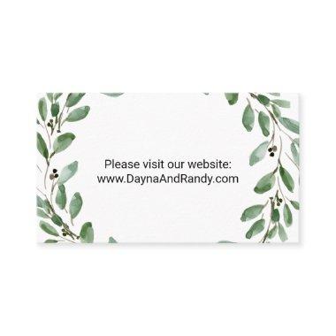 Green EucalyptusTropical Website Insert Card