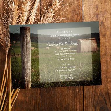 Green Farm Pastures Ranch Couples Wedding Shower Invitations