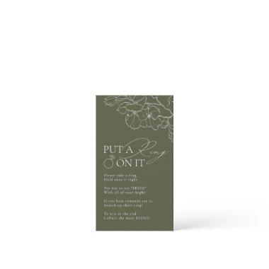Green floral put a ring on it  game enclosure