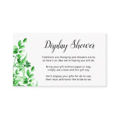 Green Foliage | Calligraphy Bridal Display Shower Enclosure