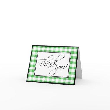 Green Gingham Custom Thank You