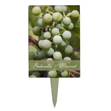 Green Grapes Vineyard Wedding Cake Topper