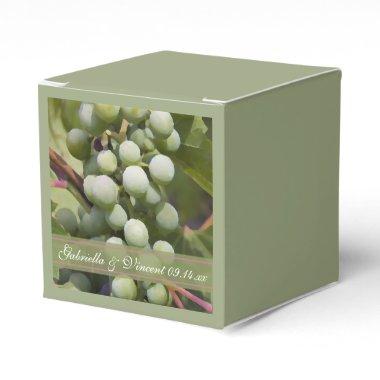 Green Grapes Vineyard Wedding Favor Boxes