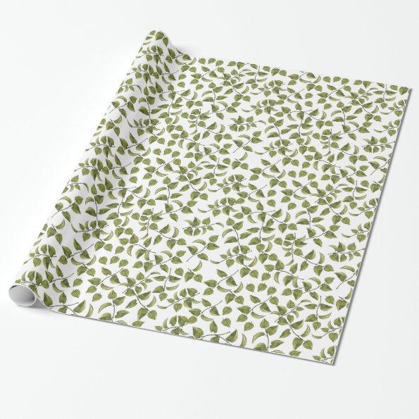 Green Ivy Vine Wrapping Paper