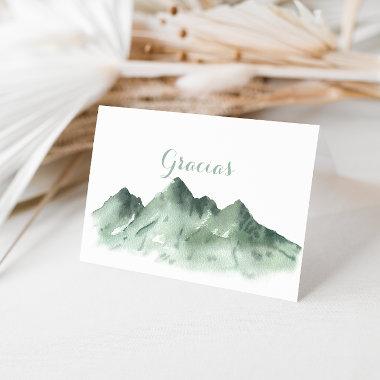 Green Mountain Country Folded Wedding Gracias Invitations