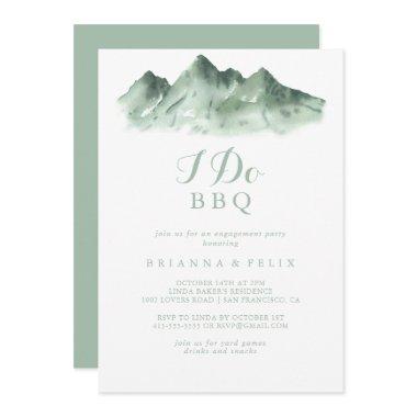 Green Mountain Country I Do BBQ Engagement Party Invitations