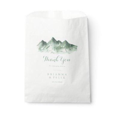 Green Mountain Country Thank You Wedding Favor Bag