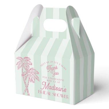 Green Palm Spring Pastel Beach  Favor Boxes