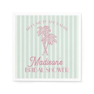 Green Palm Spring Pastel Beach  Napkins