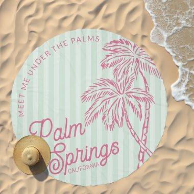 Green Palm Spring Pastel Beach Party Favors Beach Towel