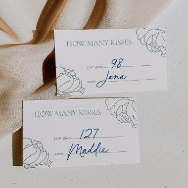 Green | Peony Garden "How Many Kisses" Guess Invitations