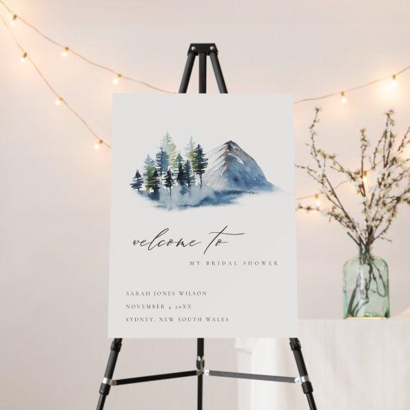 Green Pine Woods Mountains  Welcome Foam Board