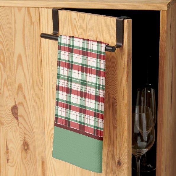 Green Plaid Kitchen Towel