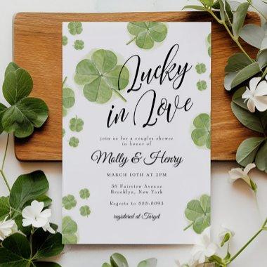 Green Shamrock Lucky in Love Couples