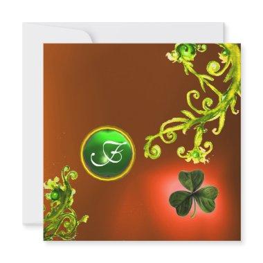 GREEN SWIRLS AND SHAMROCK ST PATRICK'S DAY PARTY Invitations